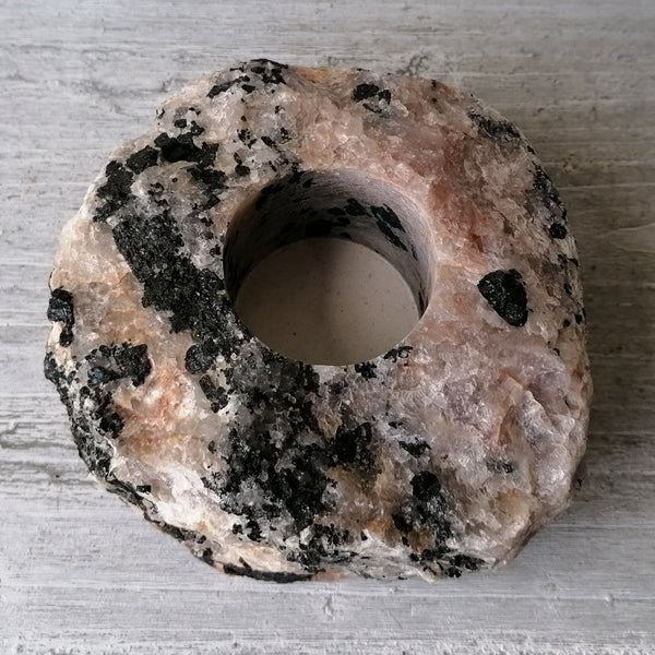 Tourmalinated Quartz Tealight Holder