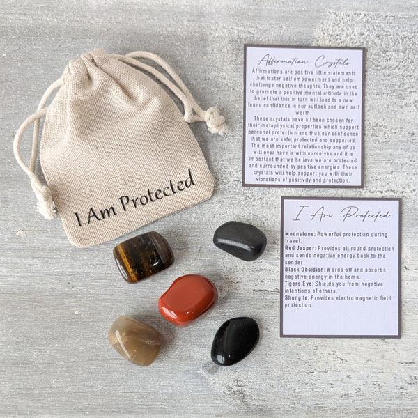 Affirmation Crystals Set - I Am Protected