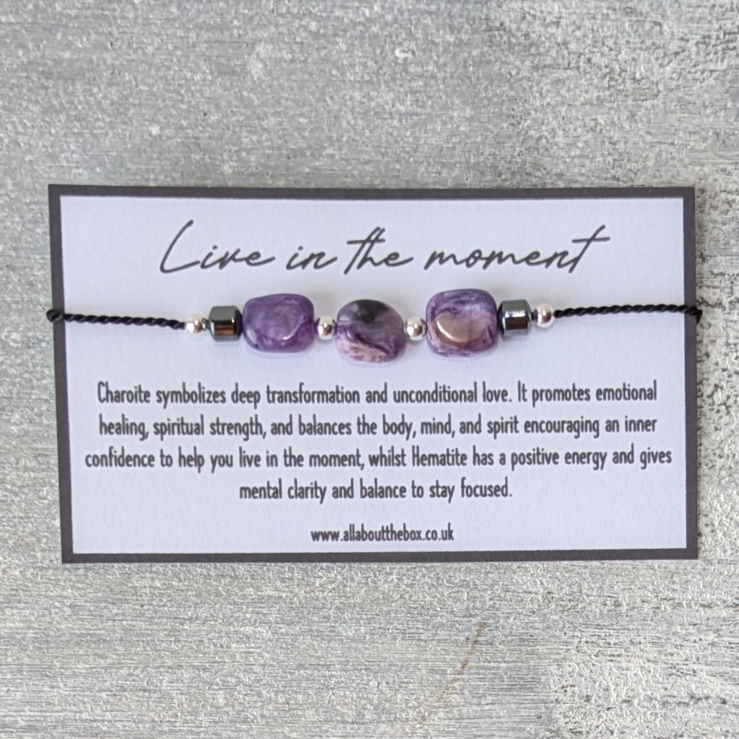 Live In The Moment - Crystal Bracelet