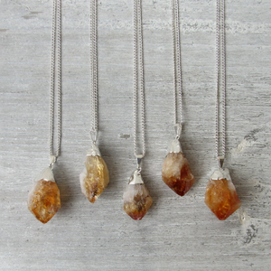 Raw Citrine Necklace