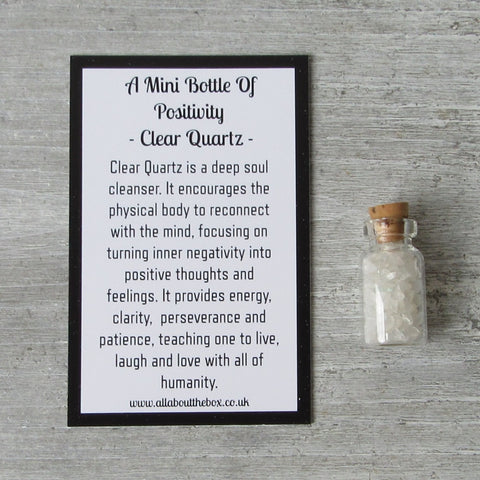 Clear Quartz - Mini Bottle Of Positivity