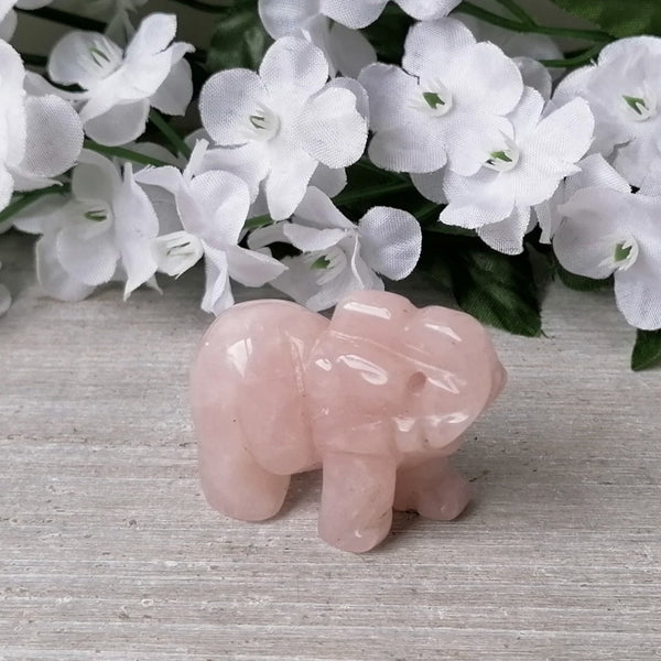 Rose Quartz Elephant