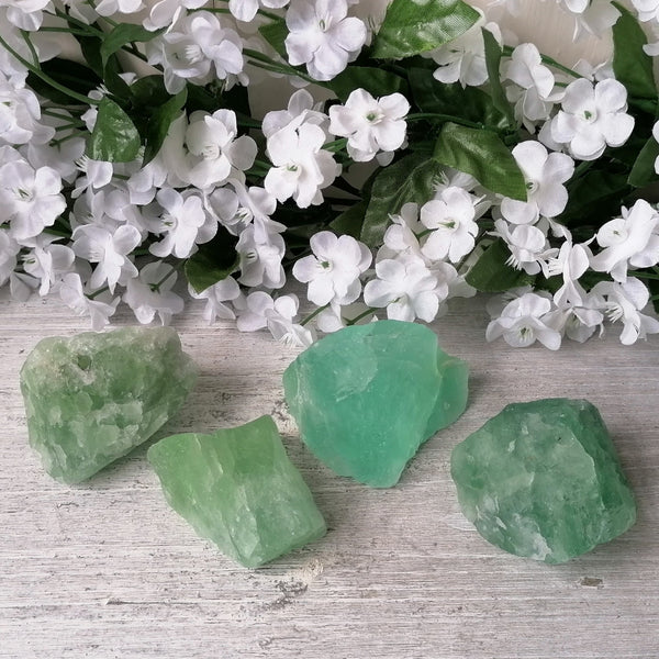 Small Raw Green Fluorite Incense Holder