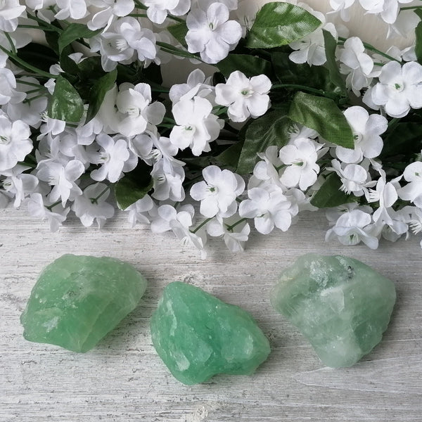 Small Raw Green Fluorite Incense Holder