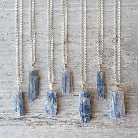 Raw Blue Kyanite Necklace