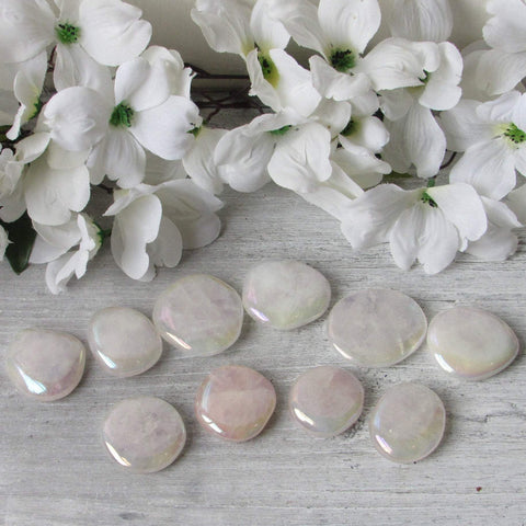 Rose Aura Quartz Pebbles