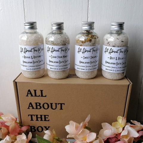 Aromatherapy Himalayan Bath Salt Gift Box - Set of 4