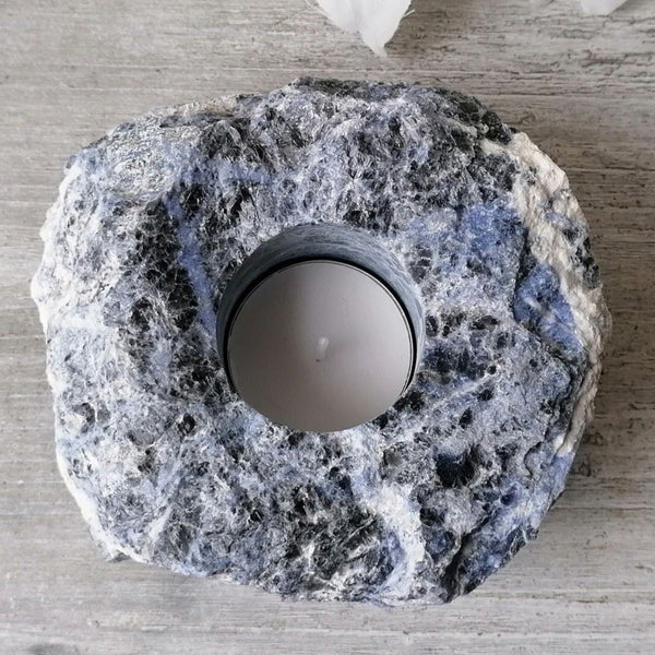 Blue Sodalite Tealight Holder - 004