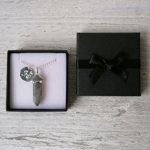 Personalised Labradorite Crystal Necklace in Gift Box