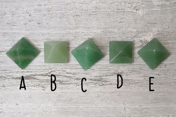 Green Aventurine Mini Pyramids - Sold As Seen