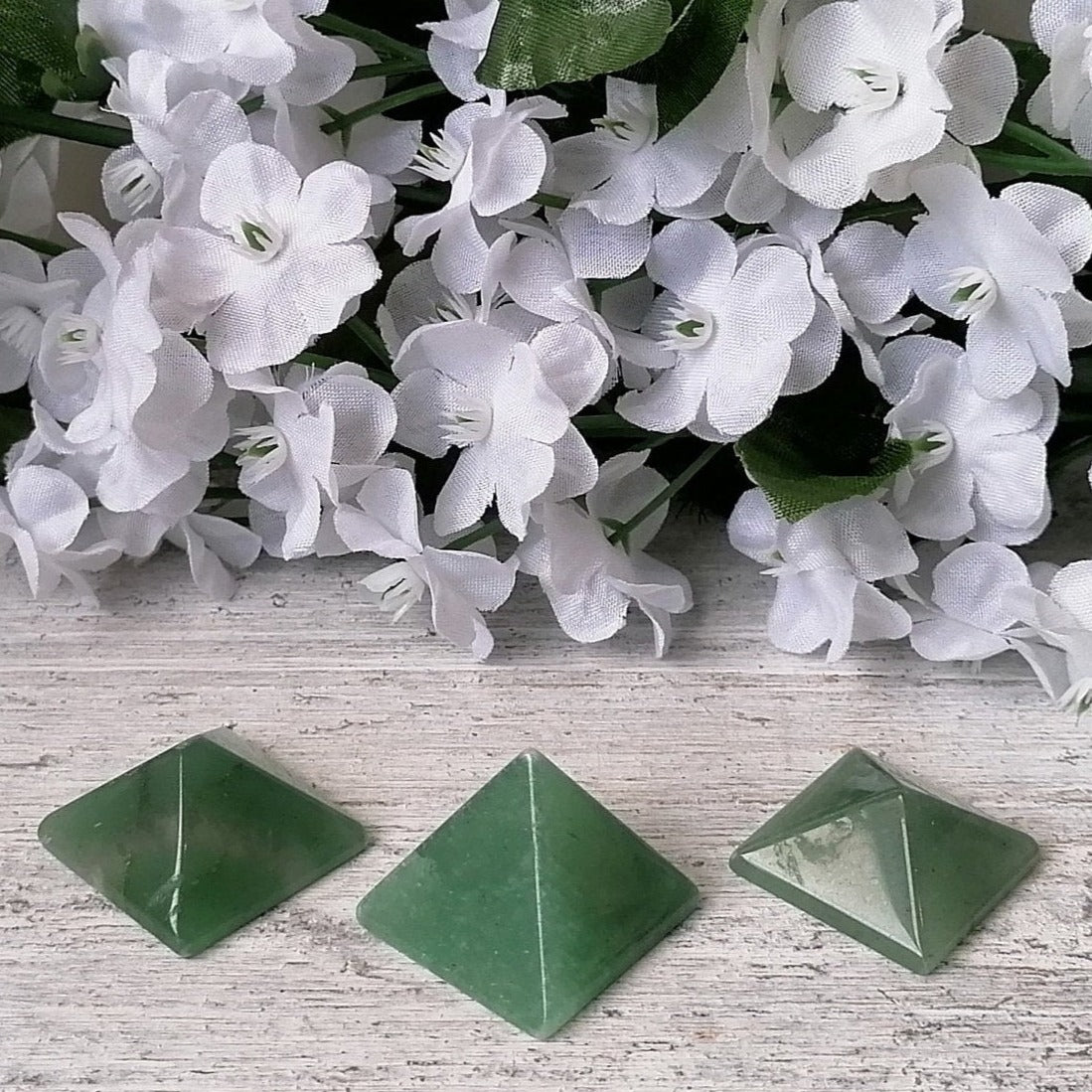 Green Aventurine Mini Pyramids - Sold As Seen