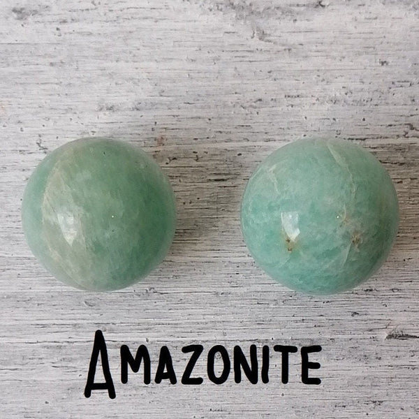 Small Crystal Spheres - Amazonite Or Green Sardonyx