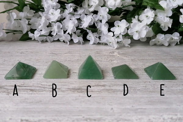 Green Aventurine Mini Pyramids - Sold As Seen