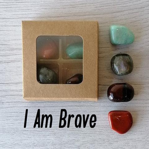 Affirmation Crystals Set - I Am Brave