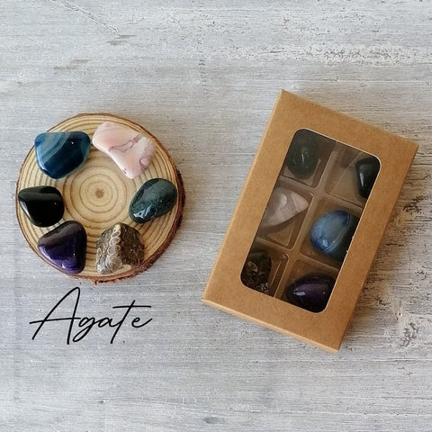 Agate Tumblestone Set for Harmony & Balance