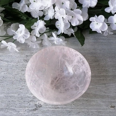 Mini Rose Quartz Crystal Bowl