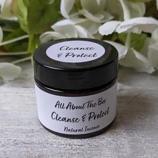 CLEANSE & PROTECT - Loose Incense with a Black Obsidian Crystal