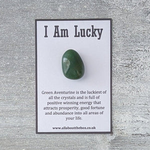 I Am Lucky - Green Aventurine Tumblestone