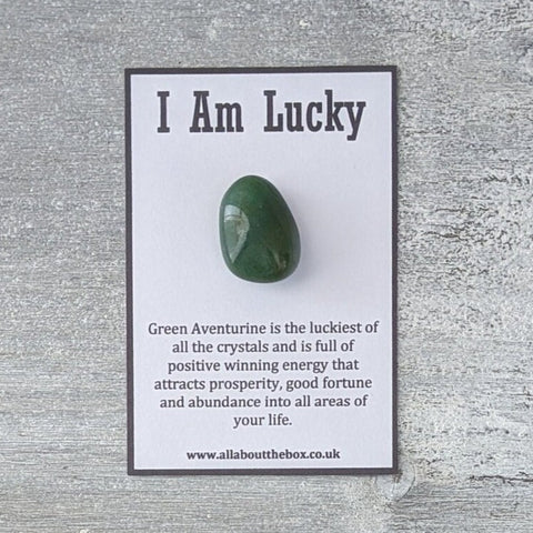 I Am Lucky - Green Aventurine Tumblestone