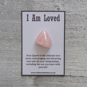 I Am Loved - Rose Quartz Tumblestone