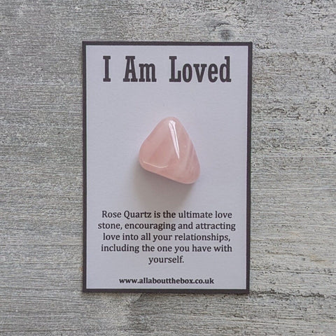 I Am Loved - Rose Quartz Tumblestone